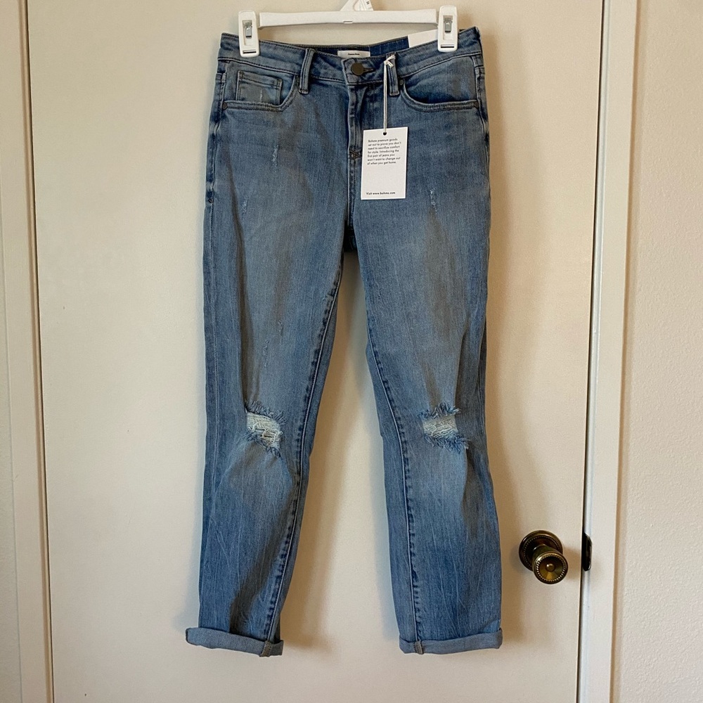 Cropped distressed jeans (with tags!)